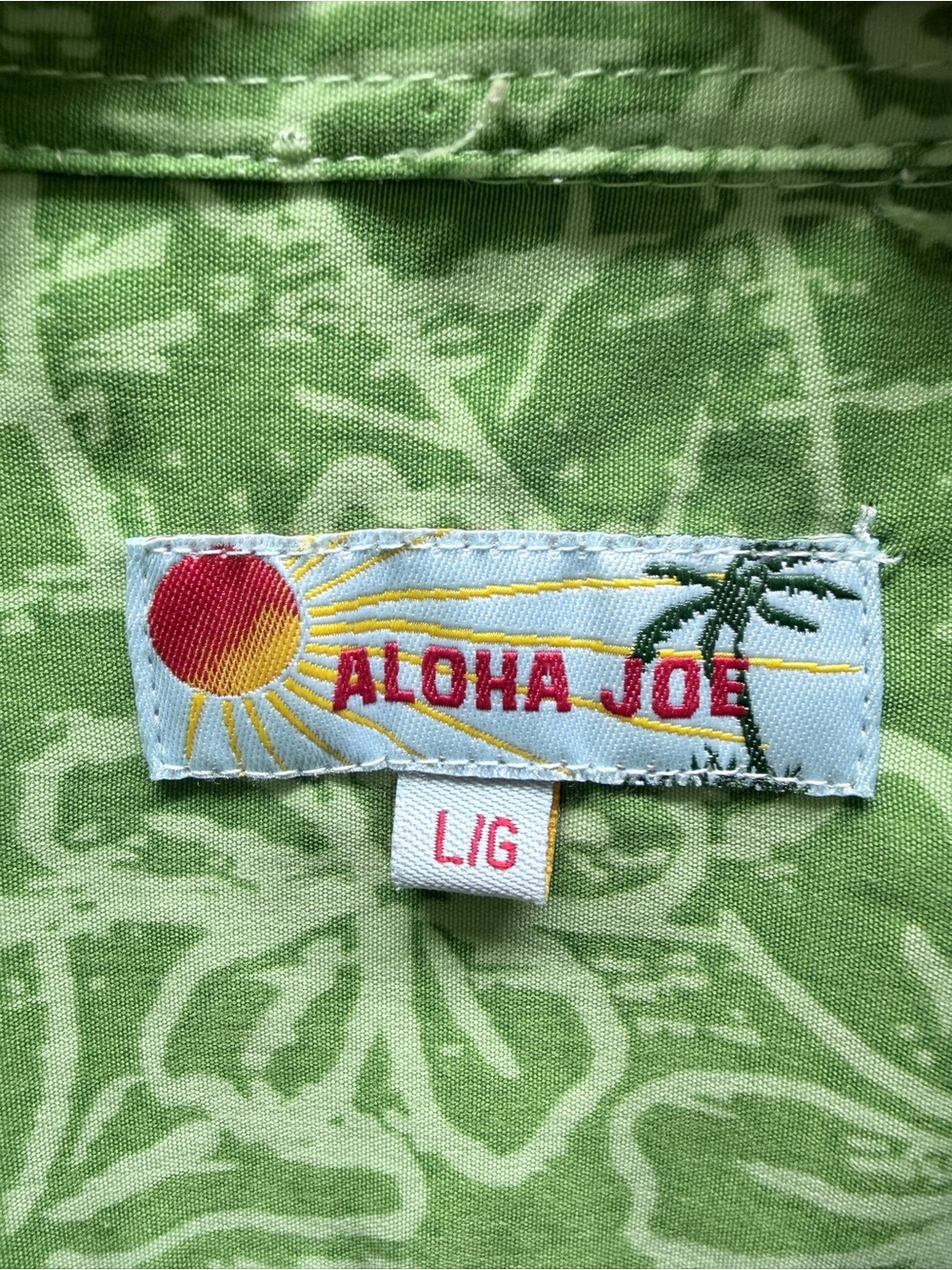 Aloha Joe Green Floral Short-Sleeve Button-Up Shirt Lightweight Casual Top 🍃 - Picture 2 of 7